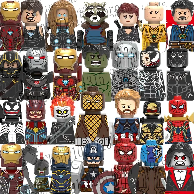 Lego Minifigure Holder - Klocki Marvel Avengers Superbohaterowie Iron Man